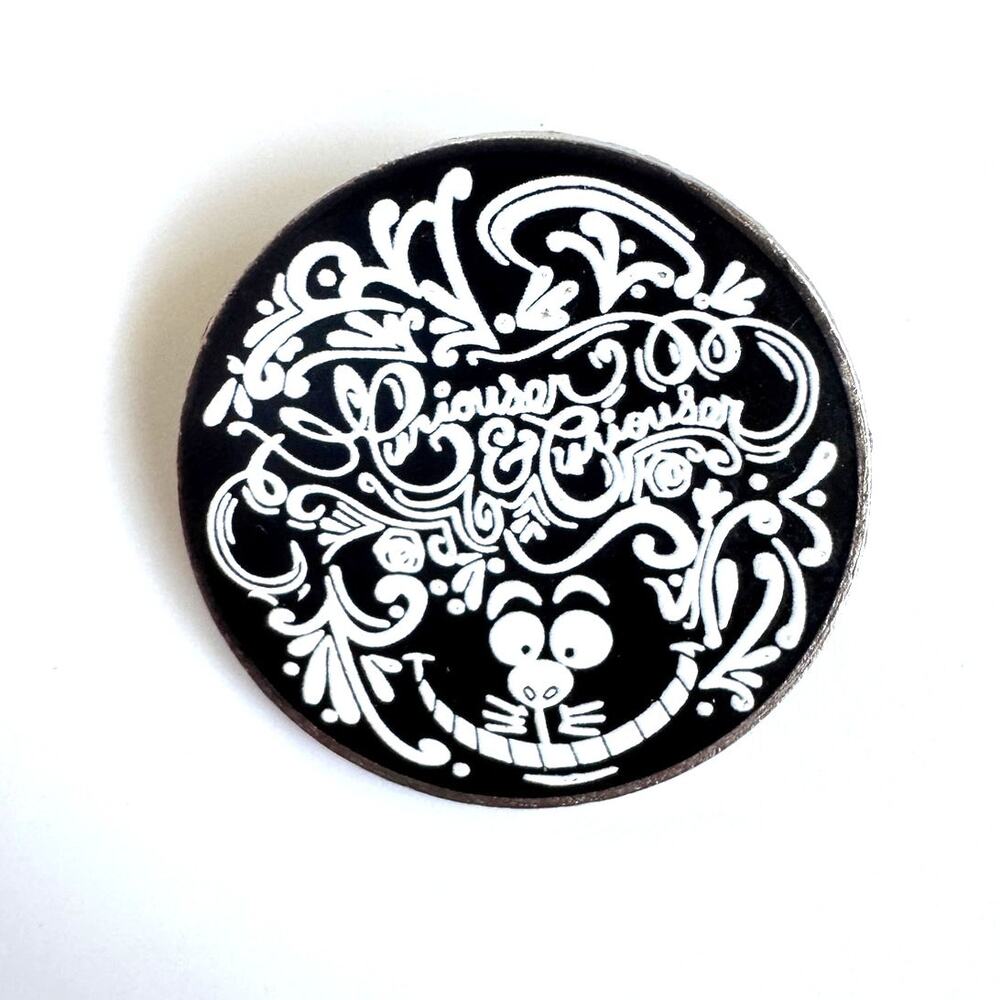 Alice in Wonderland Chalkboard Sketch Cheshire Cat Disney Pin